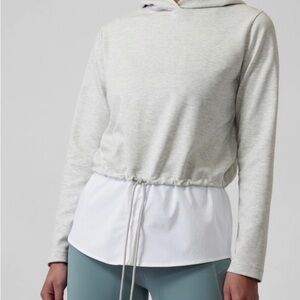Athleta Heather Gray Hooded Sweatshirt